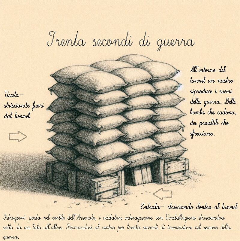 Trenta secondi di guerra (Thirty seconds of war) - a Sculpture & Installation by Matteo Lamer